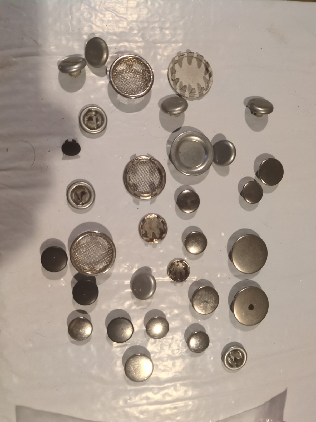 Mixed Lot of CHROME HOLE BLANKING Delete PLUGS RADIO Electric Screen BLANKS Etc.