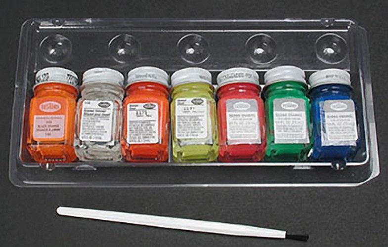 Testors 9132X Ultra-Bright Flourescent Hobby & Craft Airbrush Paint Kit