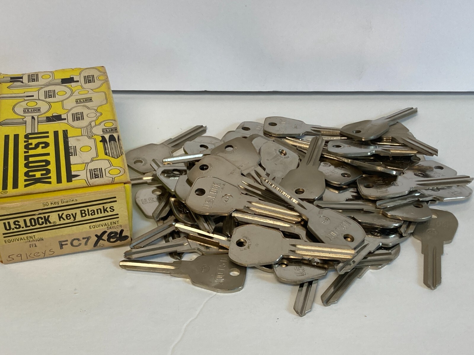 59 Keys U.S. LOCK X86 FC7 Blank Keys Jaguar Ford Mercury Rover  READ DESCRIPTION