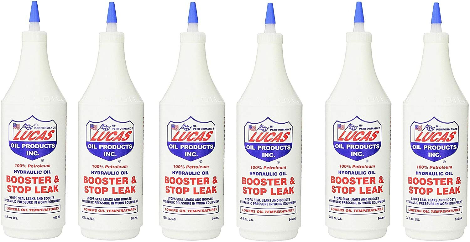 Lucas Oil 10019 Hydraulic Oil Booster and Stop Leak 32 Ounce (Pack of 6)