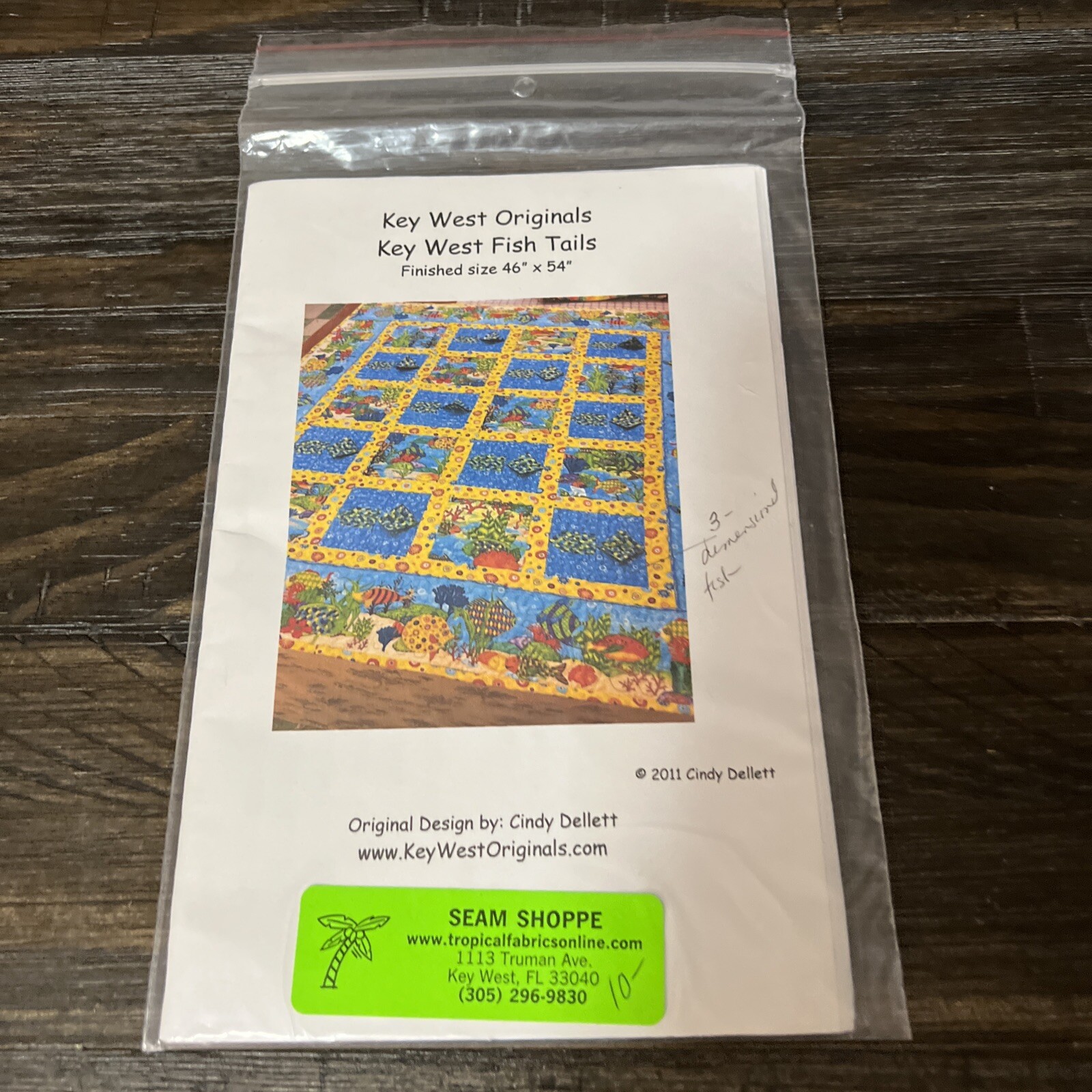 Quilt Pattern Key West Originals Key West Fish Tails 46”x54”