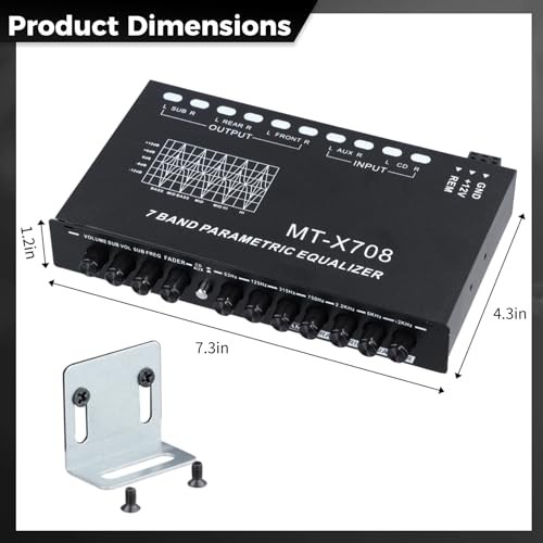 7-Band Car Audio Equalizer, Car Audio Graphic Equalizer, Car Equalizer with