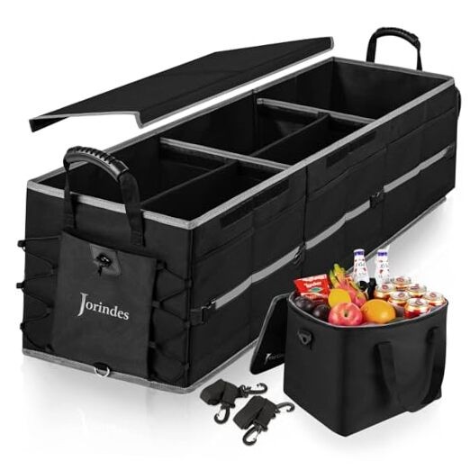Collapsible Trunk Organizer for Car with Insulated Leak proof Cooler Bag, 3