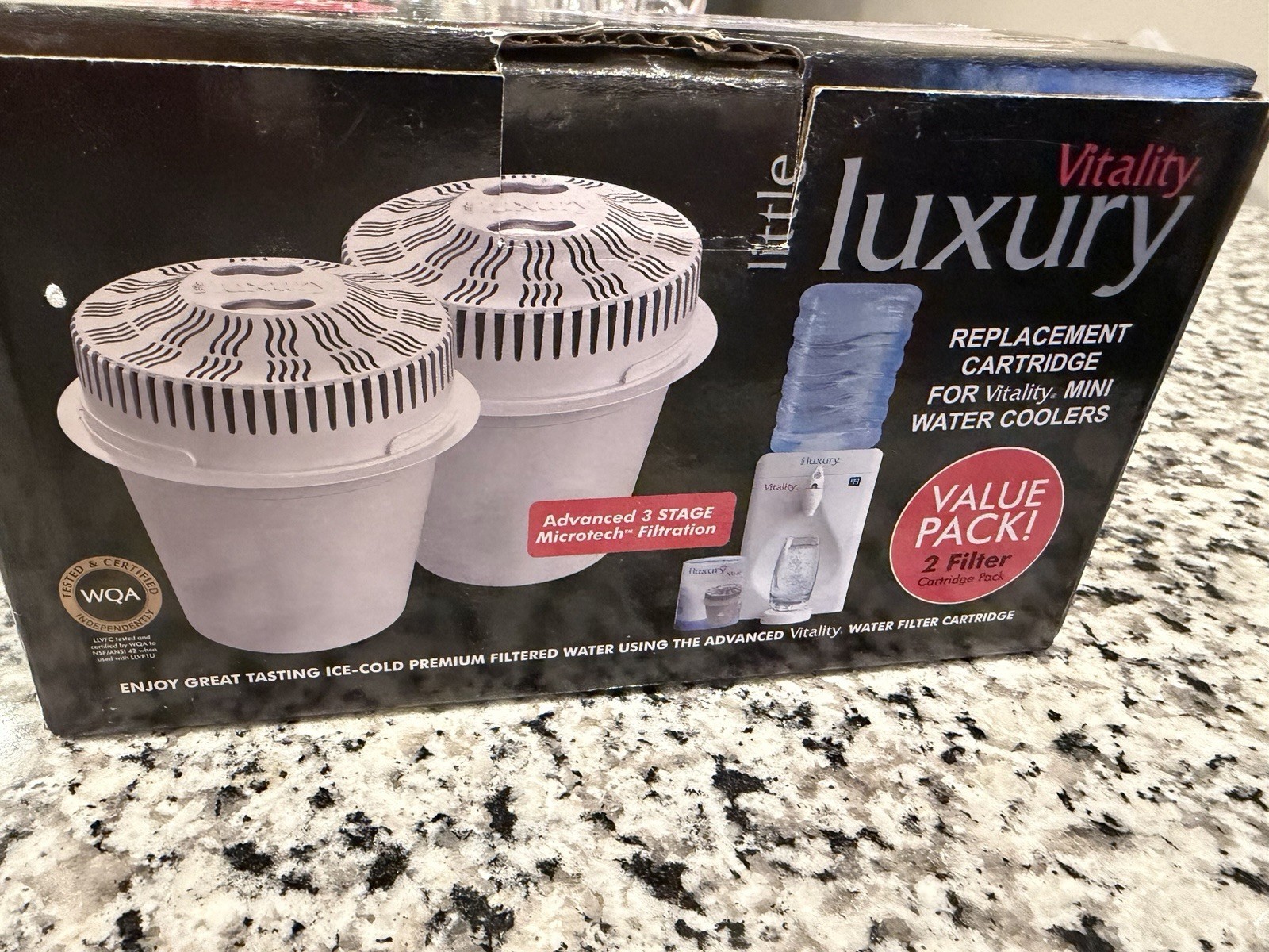 Vitality Mini Water Cooler Little Luxury Filter Cartridge 2 Pack Genuine NEW