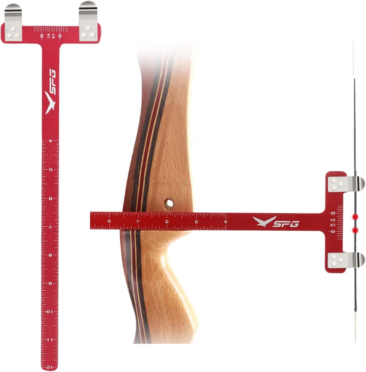 Archery Bow Square T Shape Ruler Measurement Tool Kit for Recurve and Compound B
