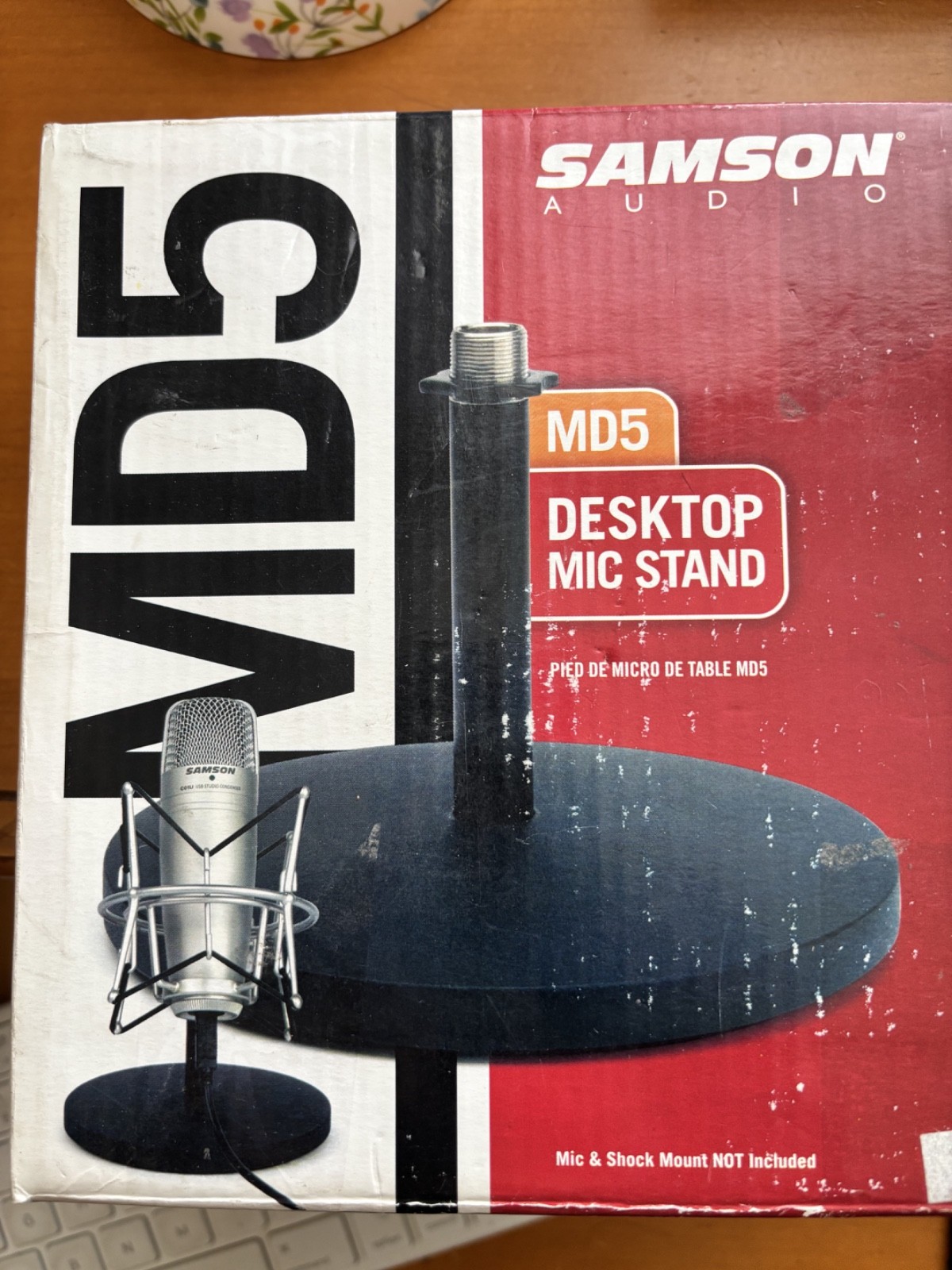 Samson MD5 Desktop Microphone Stand 5" Weighted Metal Base Open Box New