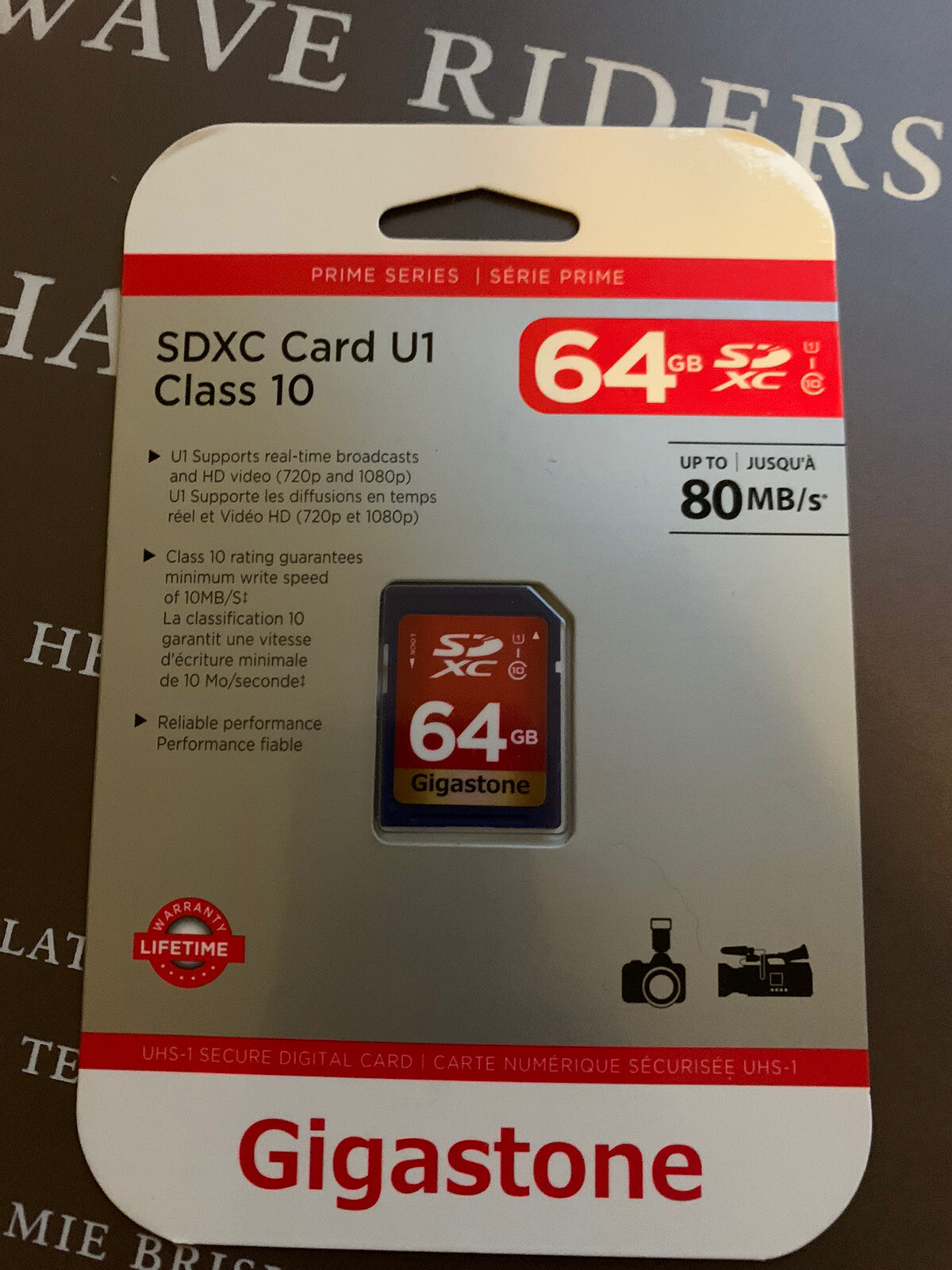 Gigastone 64GB SD Card, Memory Card for Cameras, Full HD Video, SDXC U1 Class 10