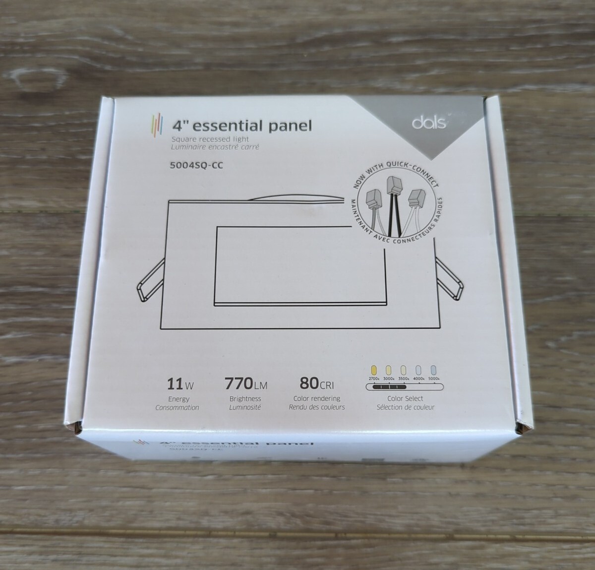 DALS Lighting 5004SQ-CC 4” Essential Panel Square Recessed Light
