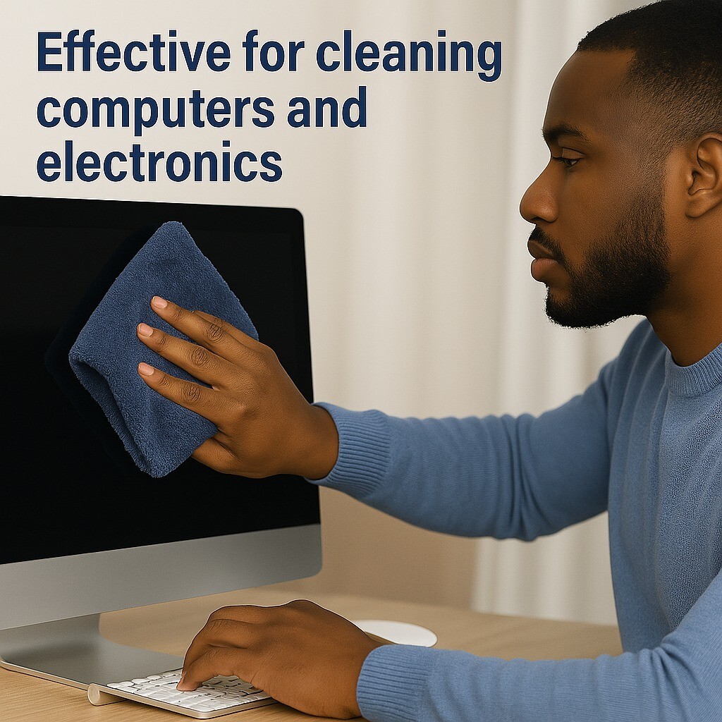 5-Pack Microfiber Cleaning Cloths (Solid Colors) – 11.5"x11.5" Soft, Absorbent