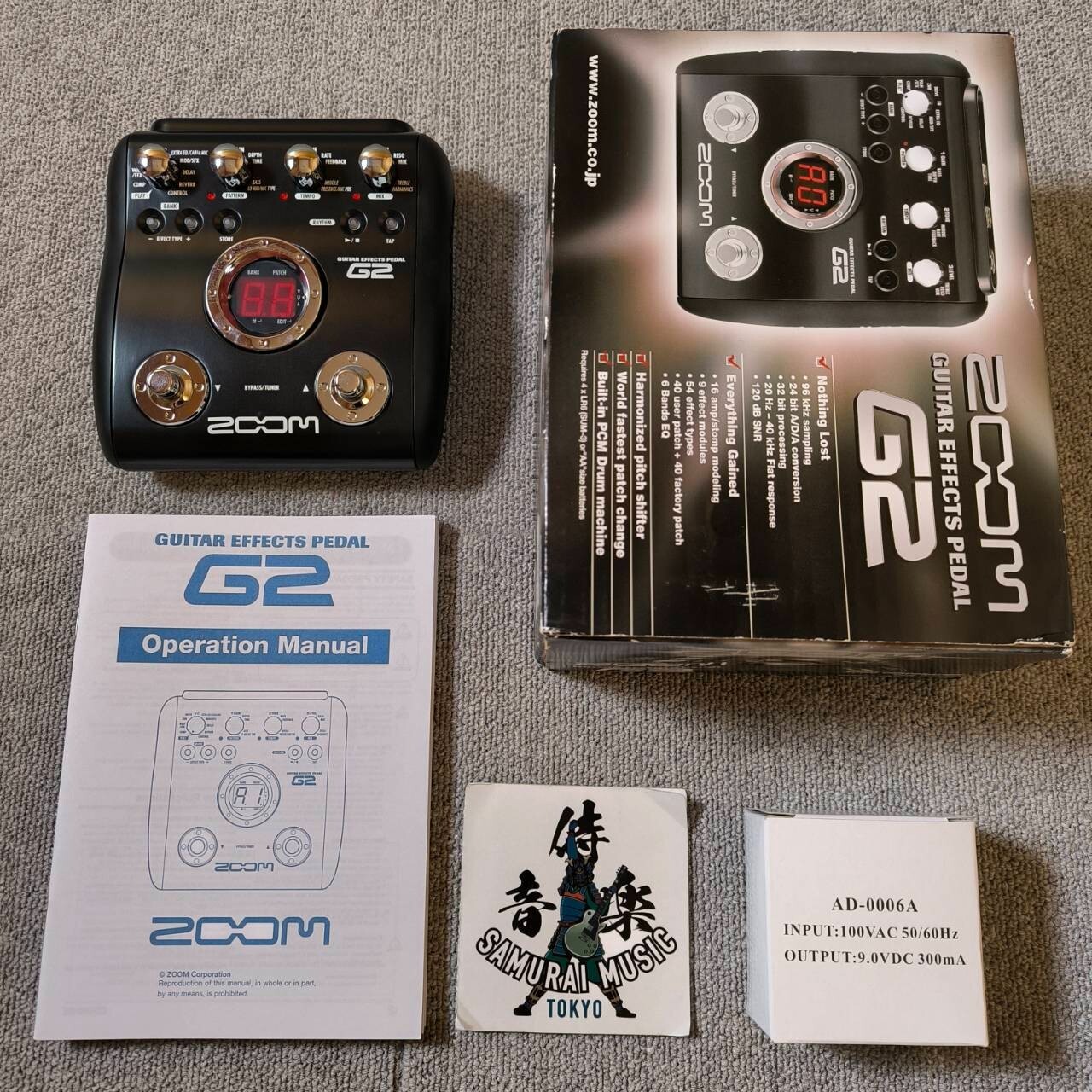 ZOOM G2 Electric Guitar Effects Pedal Multi-Effect Pedal w/Box & Adapter Japan
