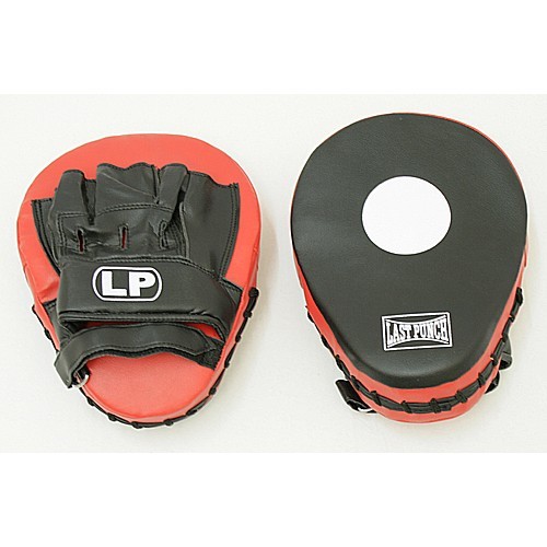 Last Punch Pre-Curved Boxing Gloves   Red/Black Training Pair