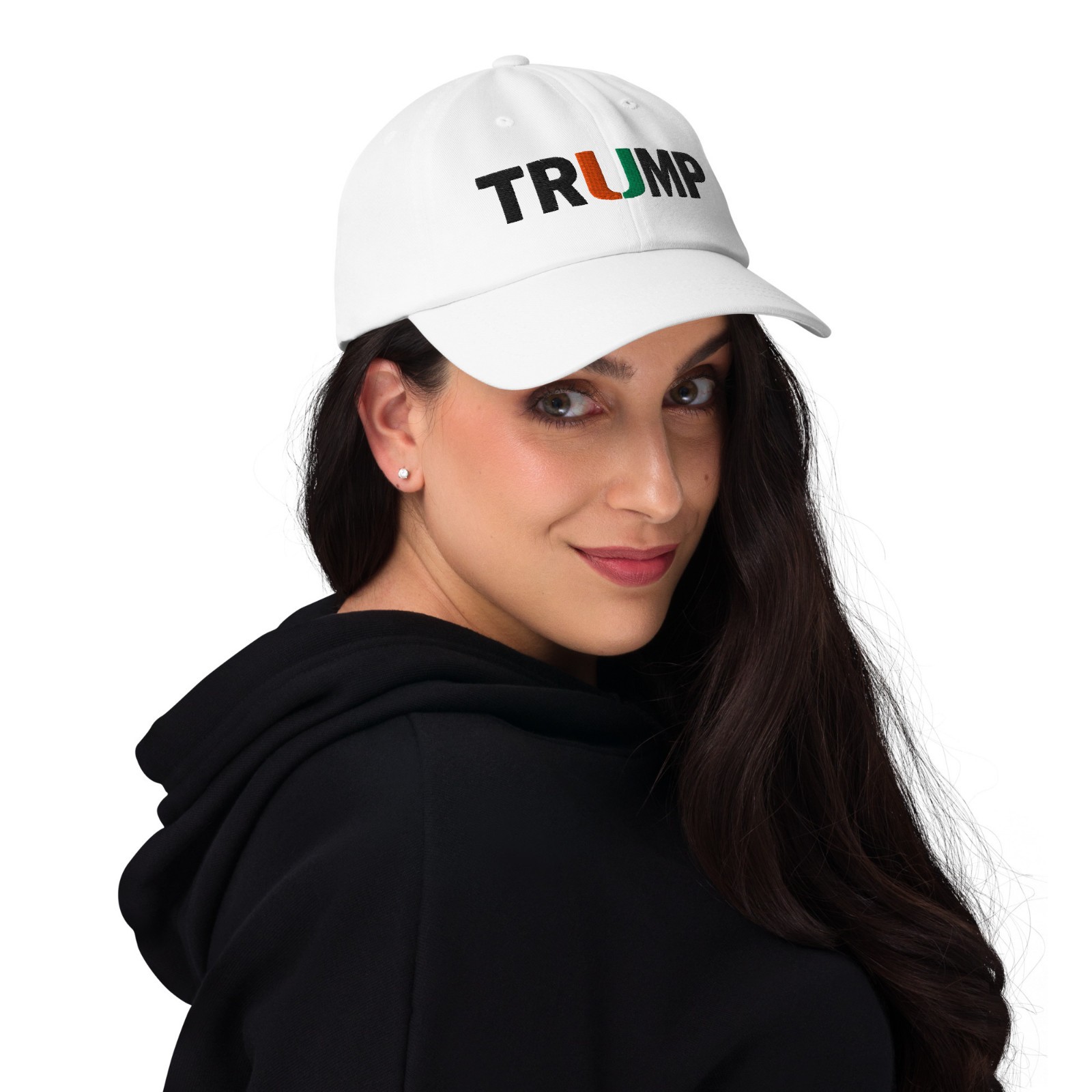 Embroidered Trump U Hat Trump University of Miami Hat Miami Hurricanes Hat White