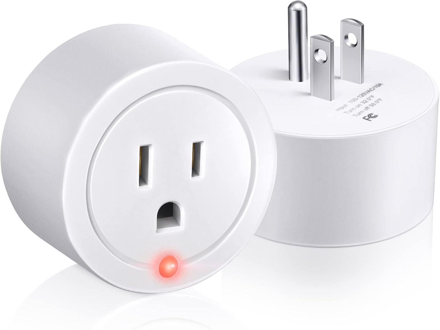 2-Pack Thermostat Outlet Plug On 32°F Off 50°F for Outdoor Heaters