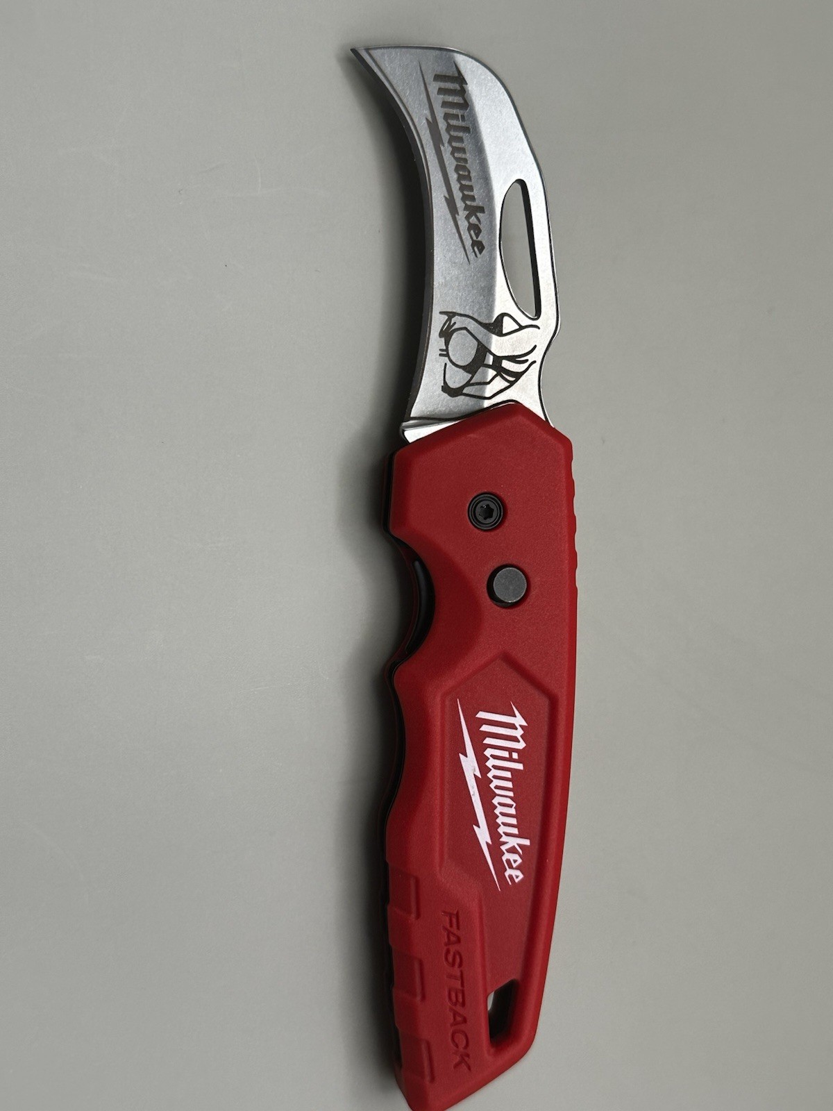 New - Custom Laser Engraved Milwaukee Fastback Hawkbill Folding Knife