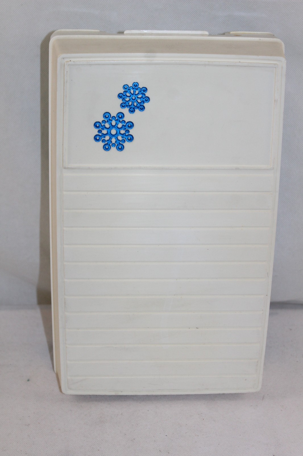 VTG 70s Rubbermaid Sidekick Cooler Blue Snowflake Plastic Styrofoam Hold 12 Cans