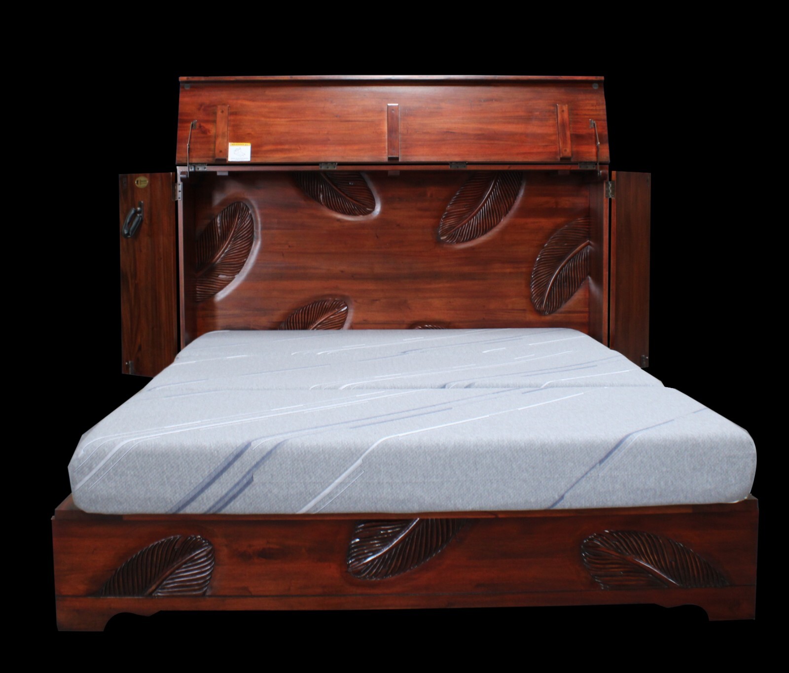 LEAF COLLECTION Murphy Cabinet Bed INCLUDES GEL MEMORY FOAM MATTRESS