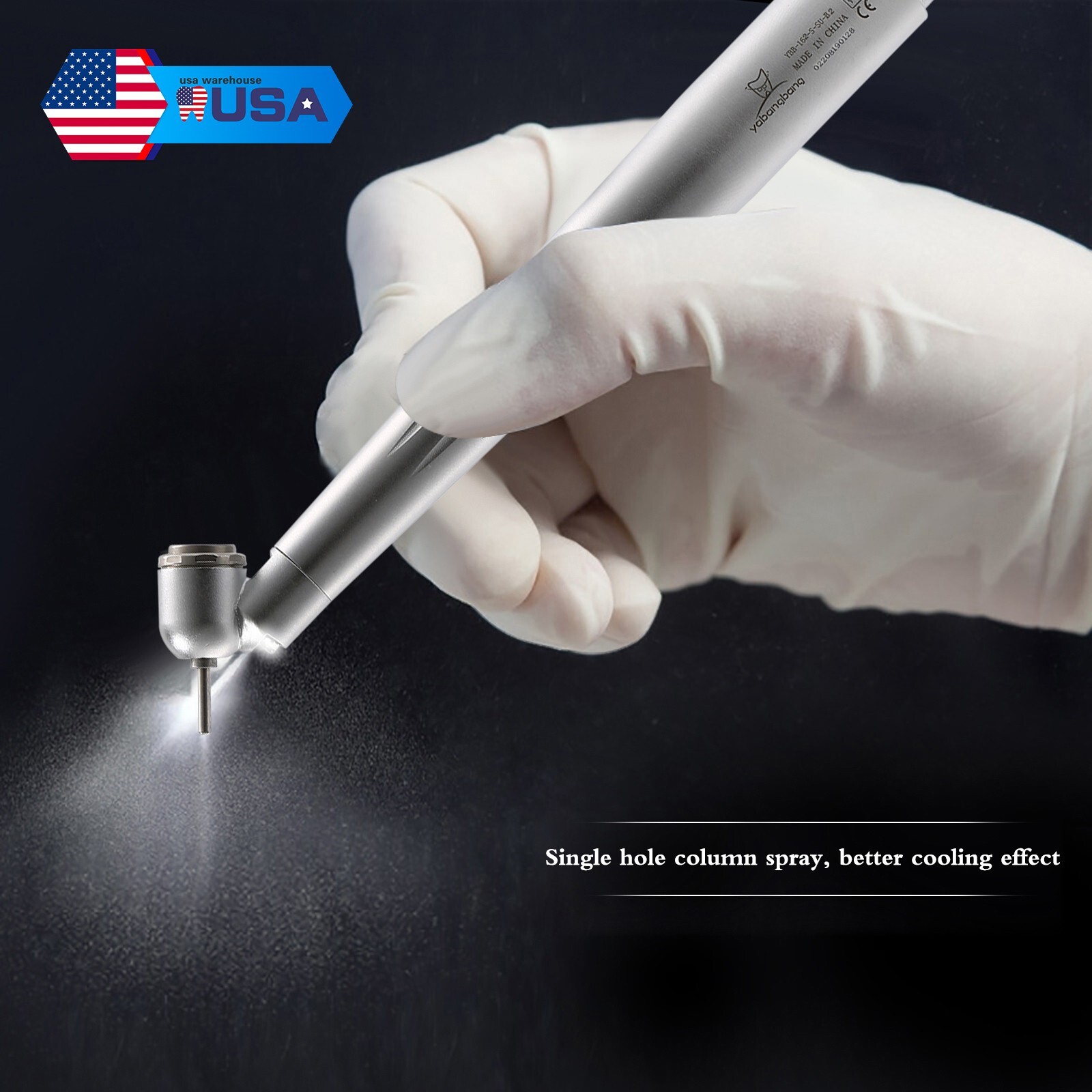 NSK Style Dental LED 45° Degree Surgical High Speed Handpiece Push Button 2 Hole