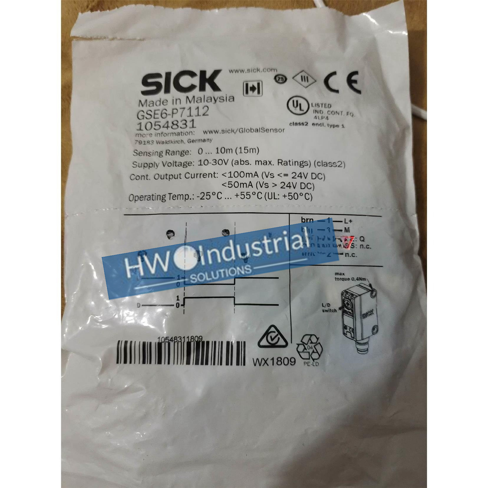 NEW Original SICK GSE6-P7112 1054831 Photoelectric Sensor