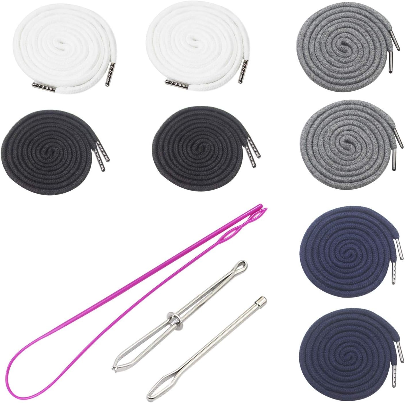 Versatile Drawstring Replacement Set with Threaders - Ideal for Pants and Coats