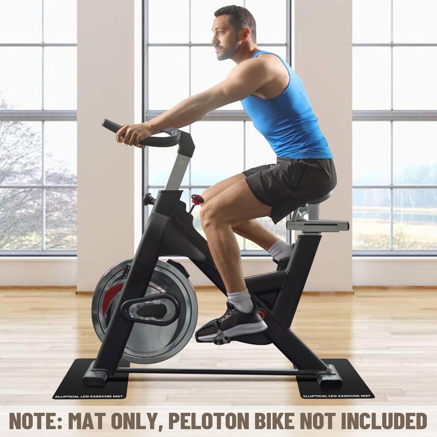 Under Desk Elliptical Mat - Non-Slip Exercise Equient for Bike,