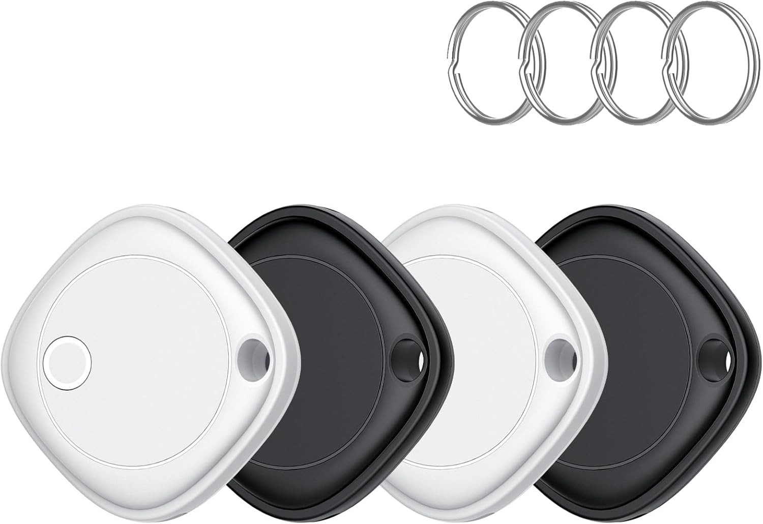 4 Pack - Air Tracker Tags, Bluetooth Tracker Works with Apple Find My APP (iOS)