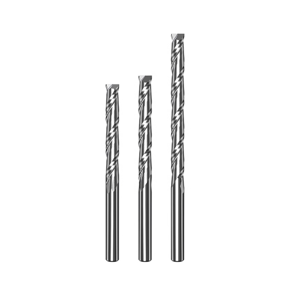 5Pcs 1/8 2 Flute Spiral Single Carbide End Mill CNC Milling Cutter