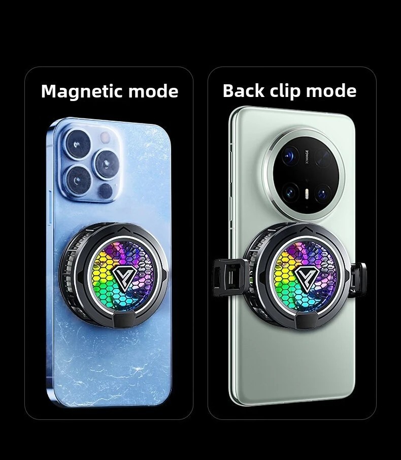 Phone Cooling Fan Mobile Radiator Cooler RGB Gaming Smartphone Cooling Device