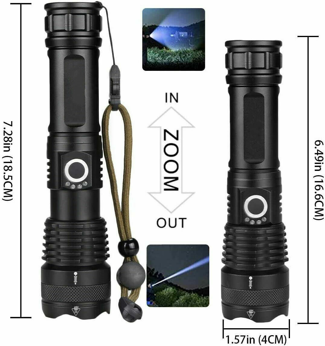 Super-Bright LED Tactical Flashlight With Rechargeable Battery