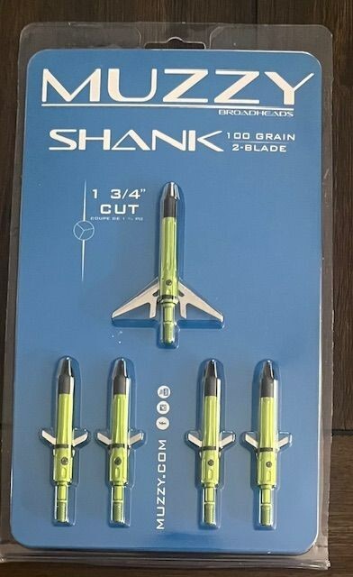 Muzzy 289 Muzzy Shank Broadhead 5 PK, Multi, One Size 100 Grain 2 Blade