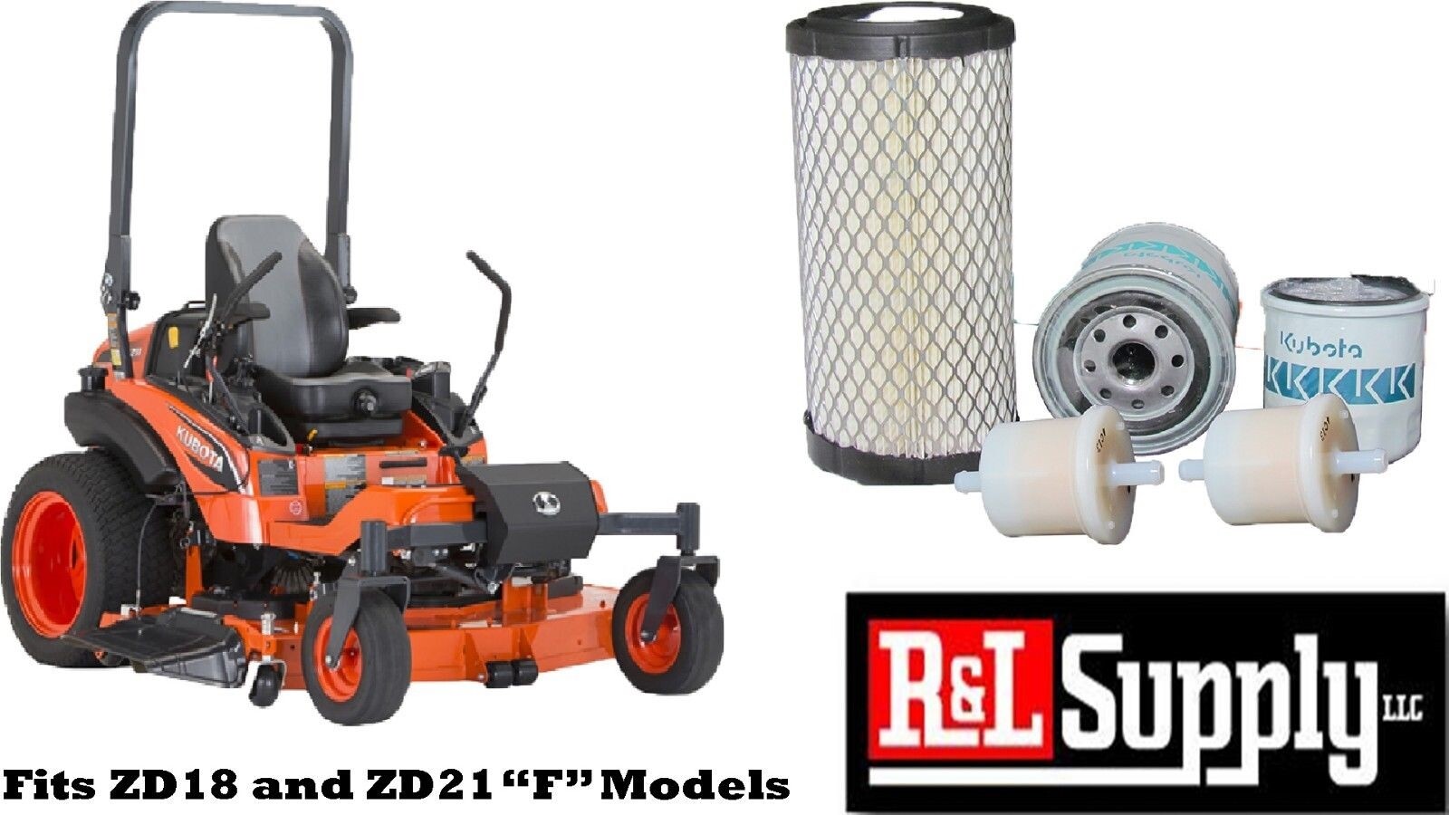 Kubota ZD18 ZD21 F Filter Maintenance Kit Free Shipping Oil Fuel Air