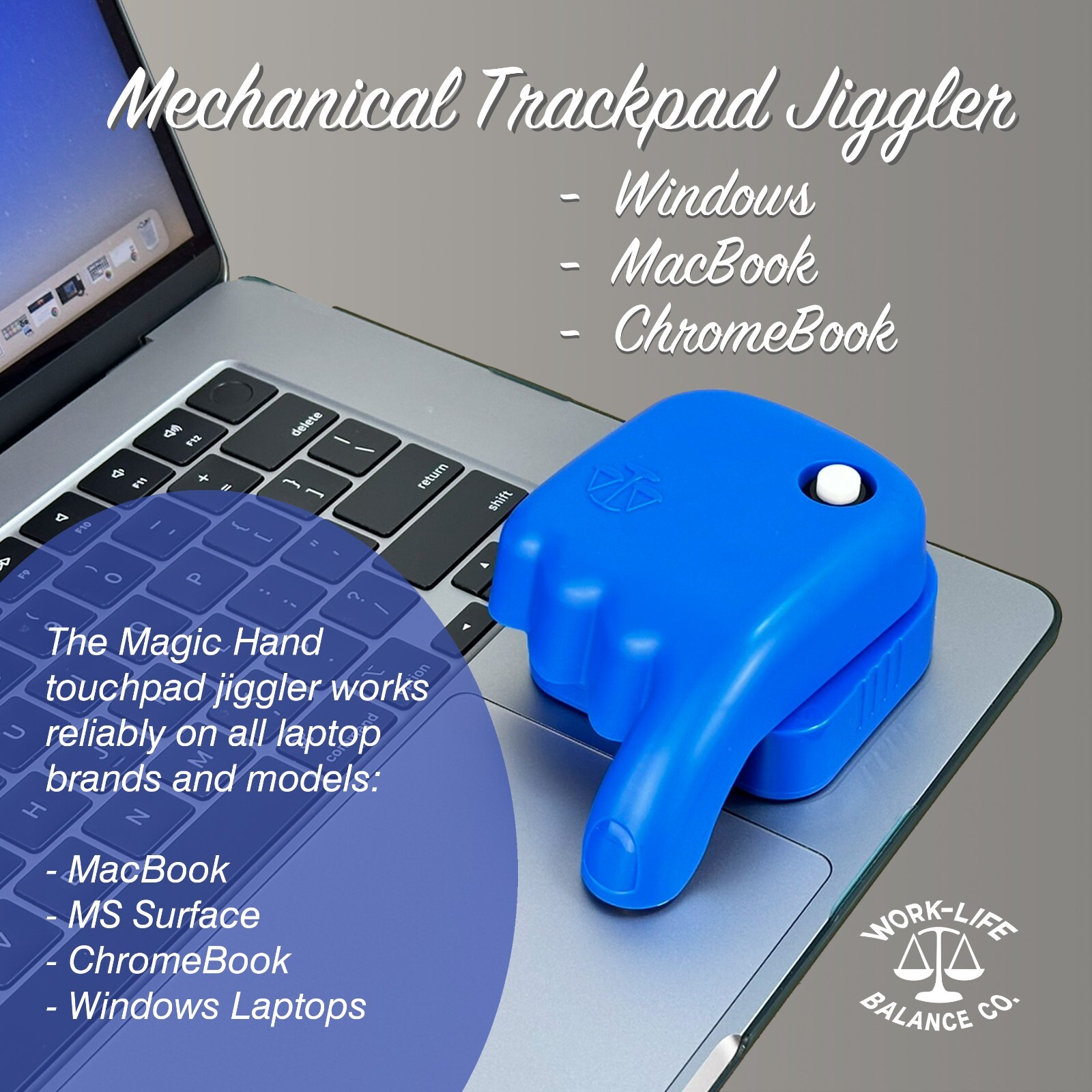 Laptop Touchpad Mouse Jiggler - Doesn't Require Mouse – AA Battery Powered