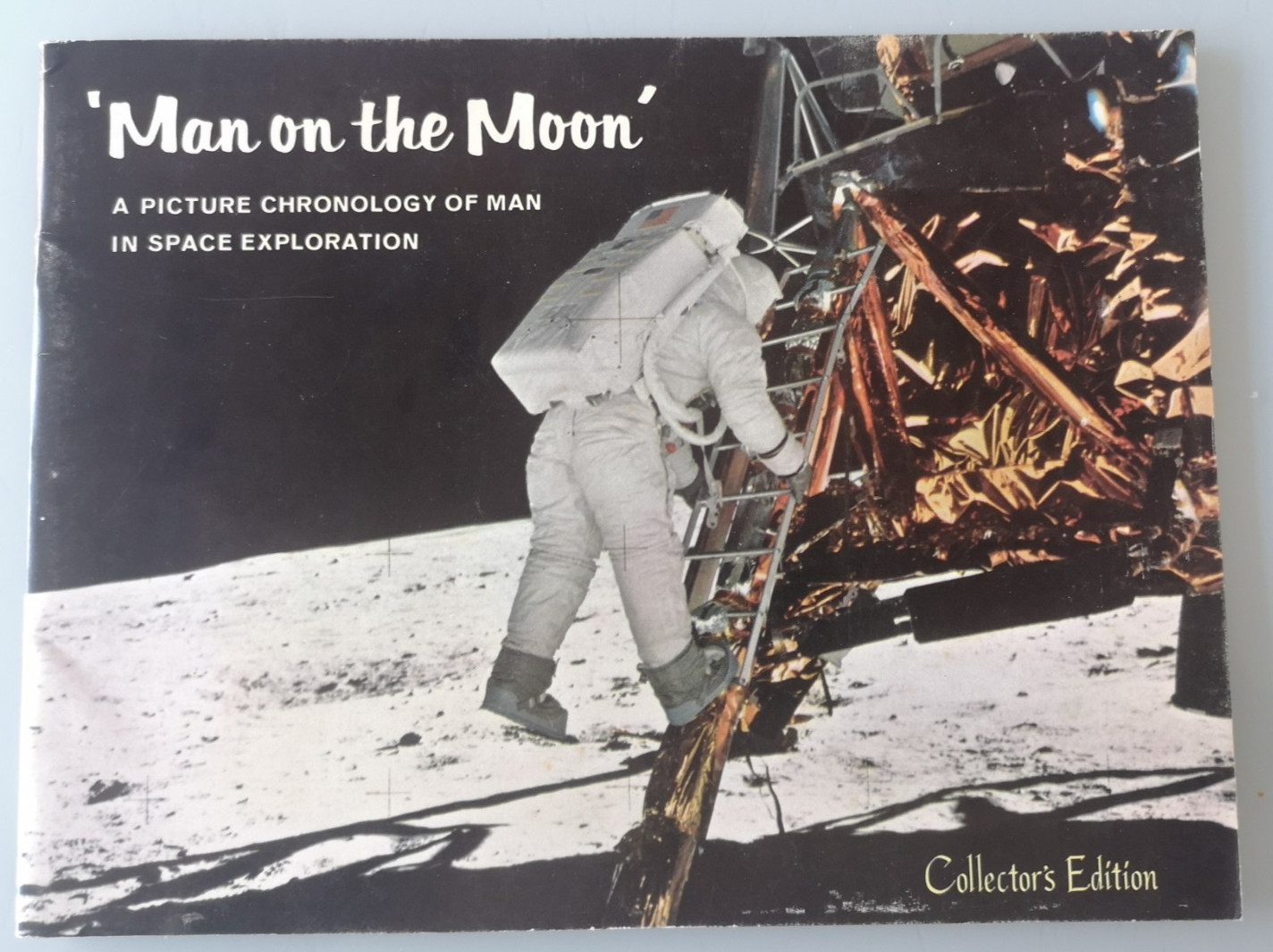MAN ON THE MOON BOOK NASA COLLECTOR'S EDITION 1960s MAN IN SPACE EXPLORATION