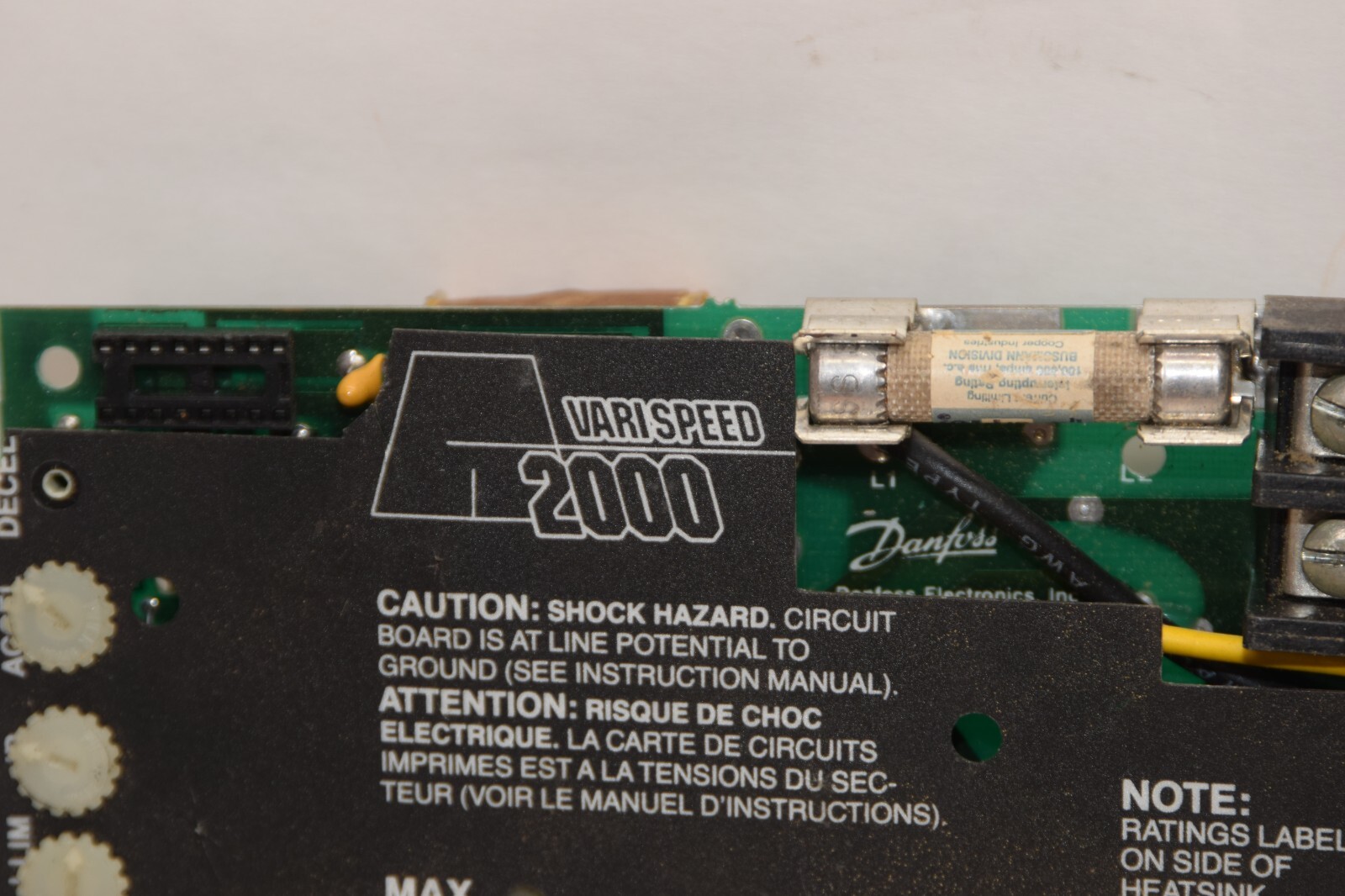 DANFOSS ELECTRONICS A2000 Varispeed Control Board