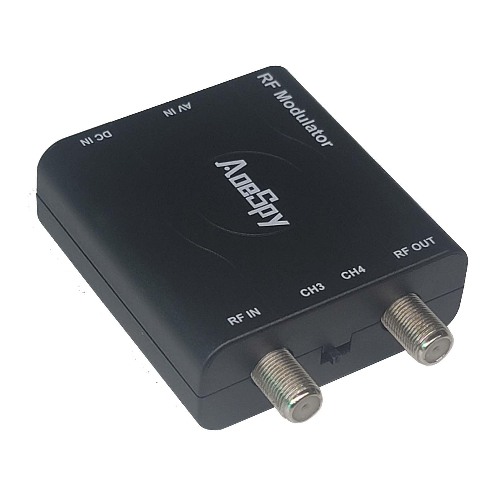 RCA RF Coaxial Modulator VHF Converter CVBS Adapter w/Channel 3/4 Switch for...
