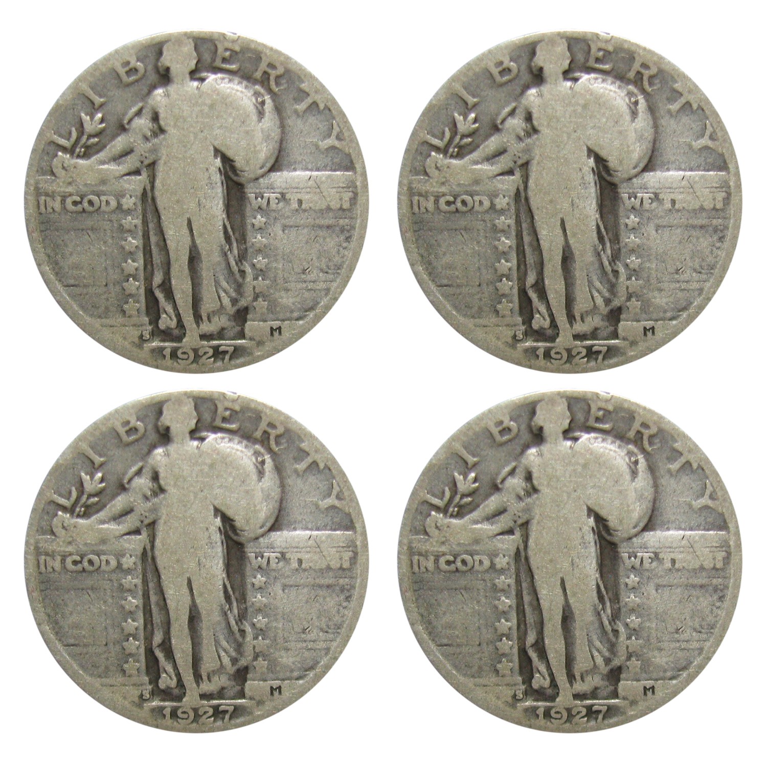 $1 Face - 90% Silver Standing Liberty Quarters Circulated - Random Date