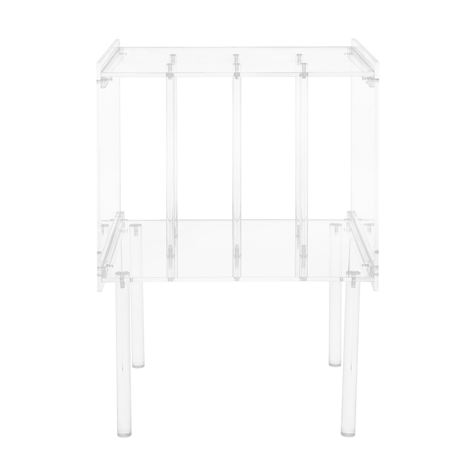 Clear Rectangular Side End Table/Night Stand Acrylic Side Table 47.6*37*66cm