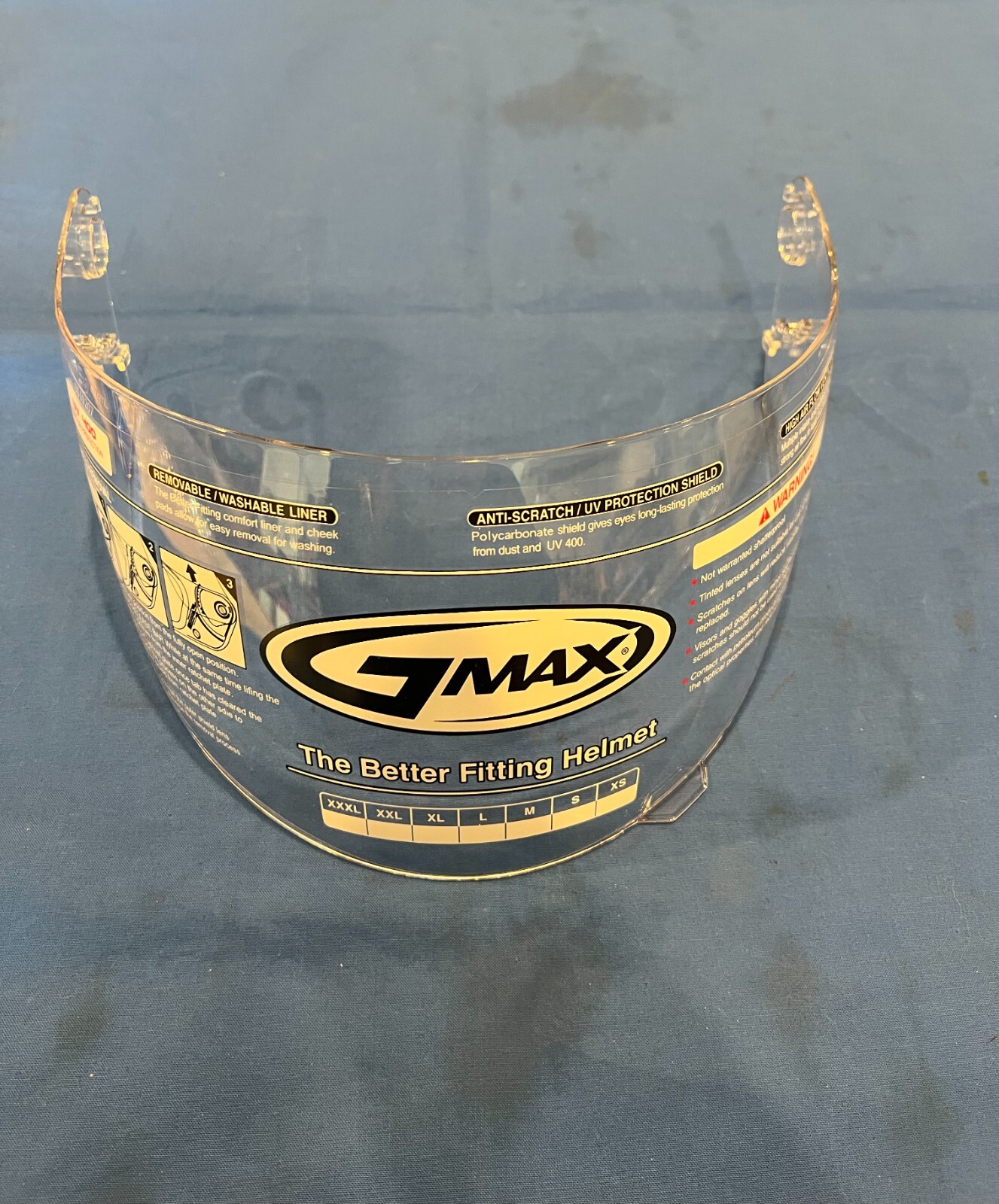Like New GMAX Face Shield for GM44 Helmet Clear G999541
