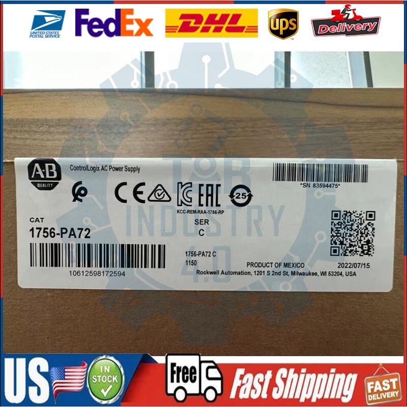 1756-PA72  New Sealed AB ControlLogix AC Power Supply 1756PA72 US Free Tax