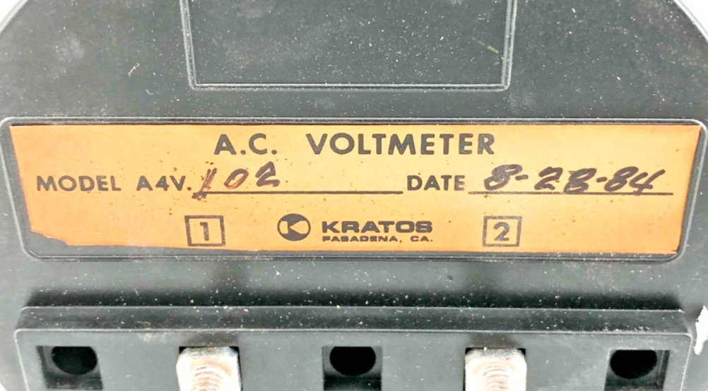 New Kratos A4V102 Voltmeter 0-3000VAC - No Box