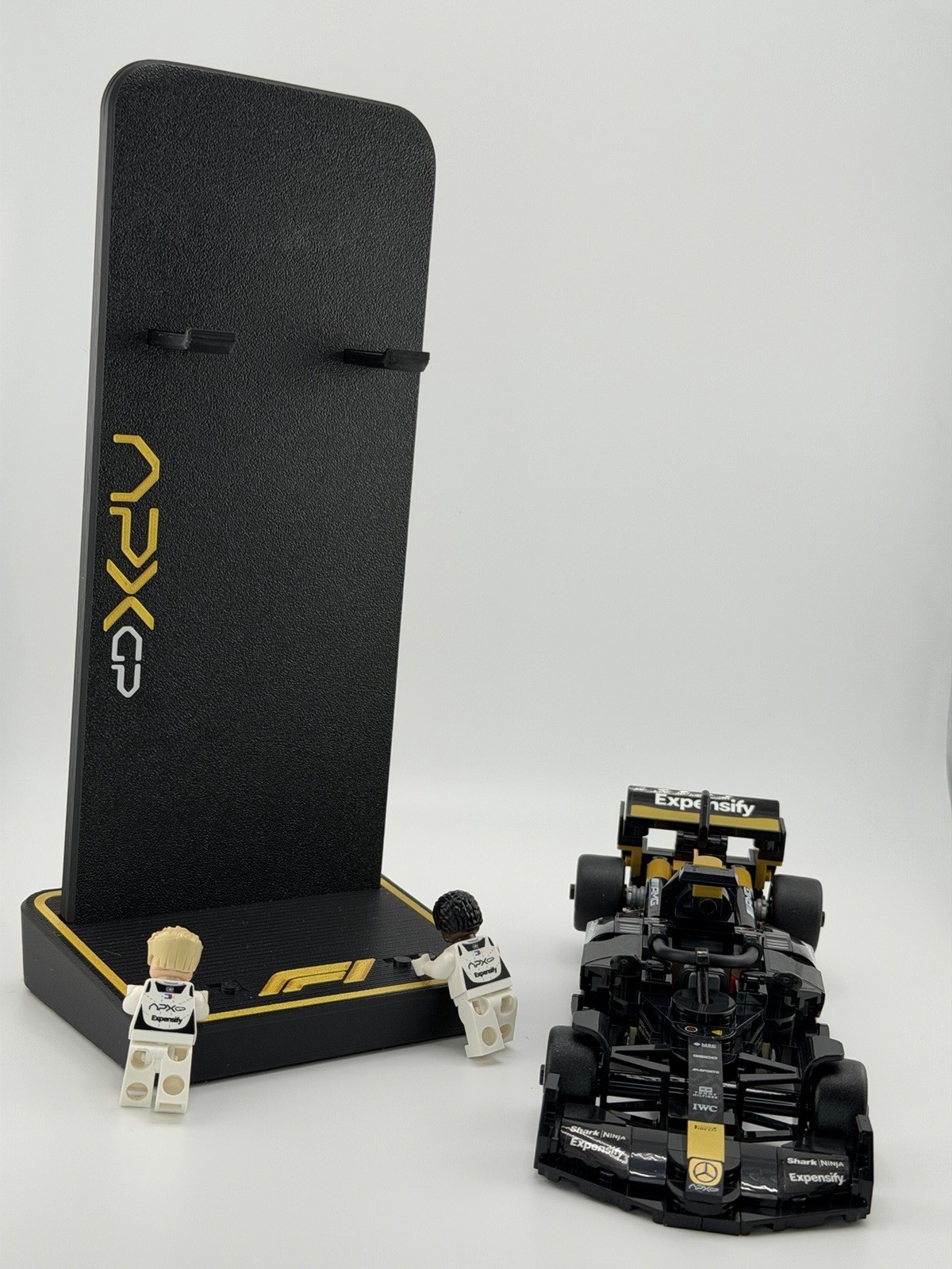 Display Stand Compatible with Speed Champions APX GP Race Car Set 77252
