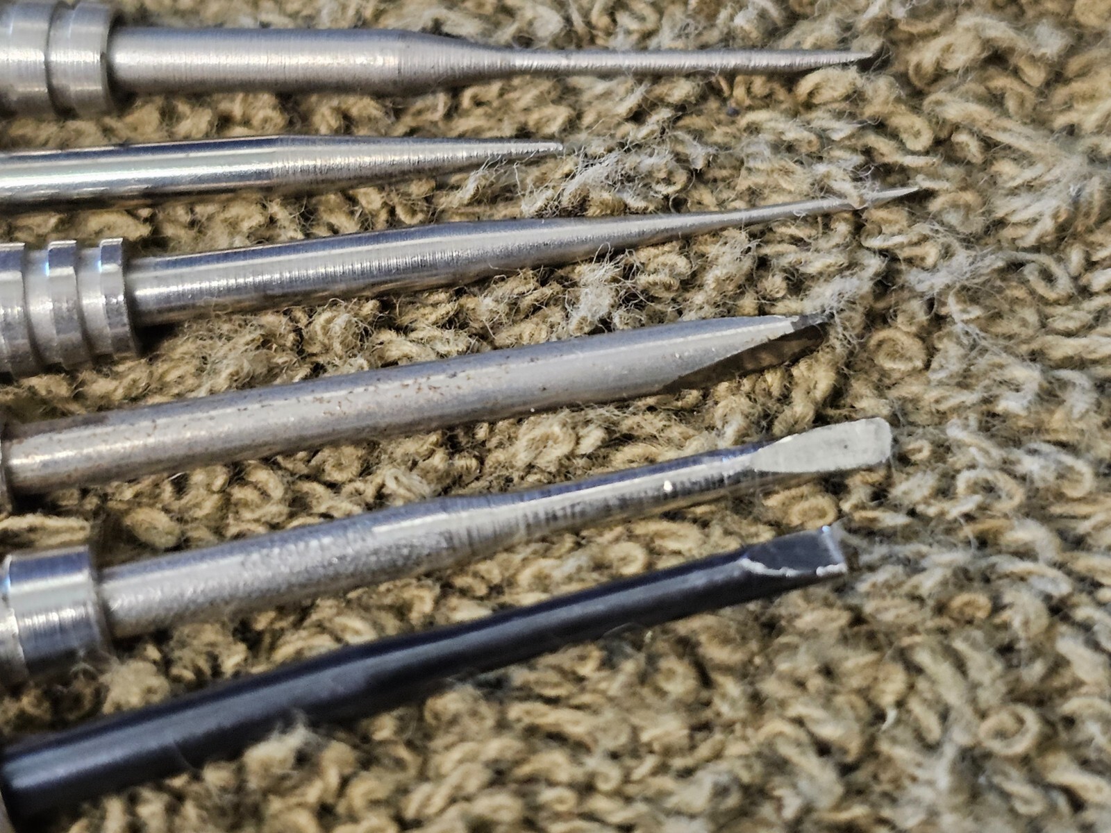 6 General Precision Screwdriver Mini Driver Bit Set Changeable Tips USA Slotted