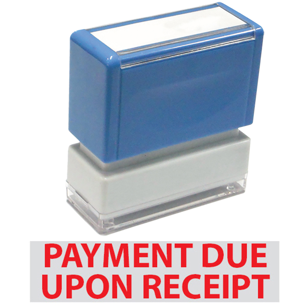 Payment Due Upon Receipt - JYP PA1040 Pre-Inked Rubber Stamp (Red Ink)