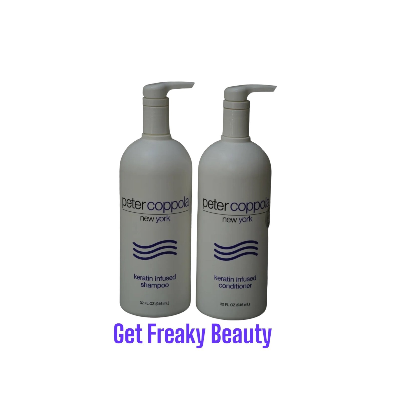 32 oz Peter Coppola Keratin Infused Shampoo & Conditioner DUO. 946ml. FREE GIFT