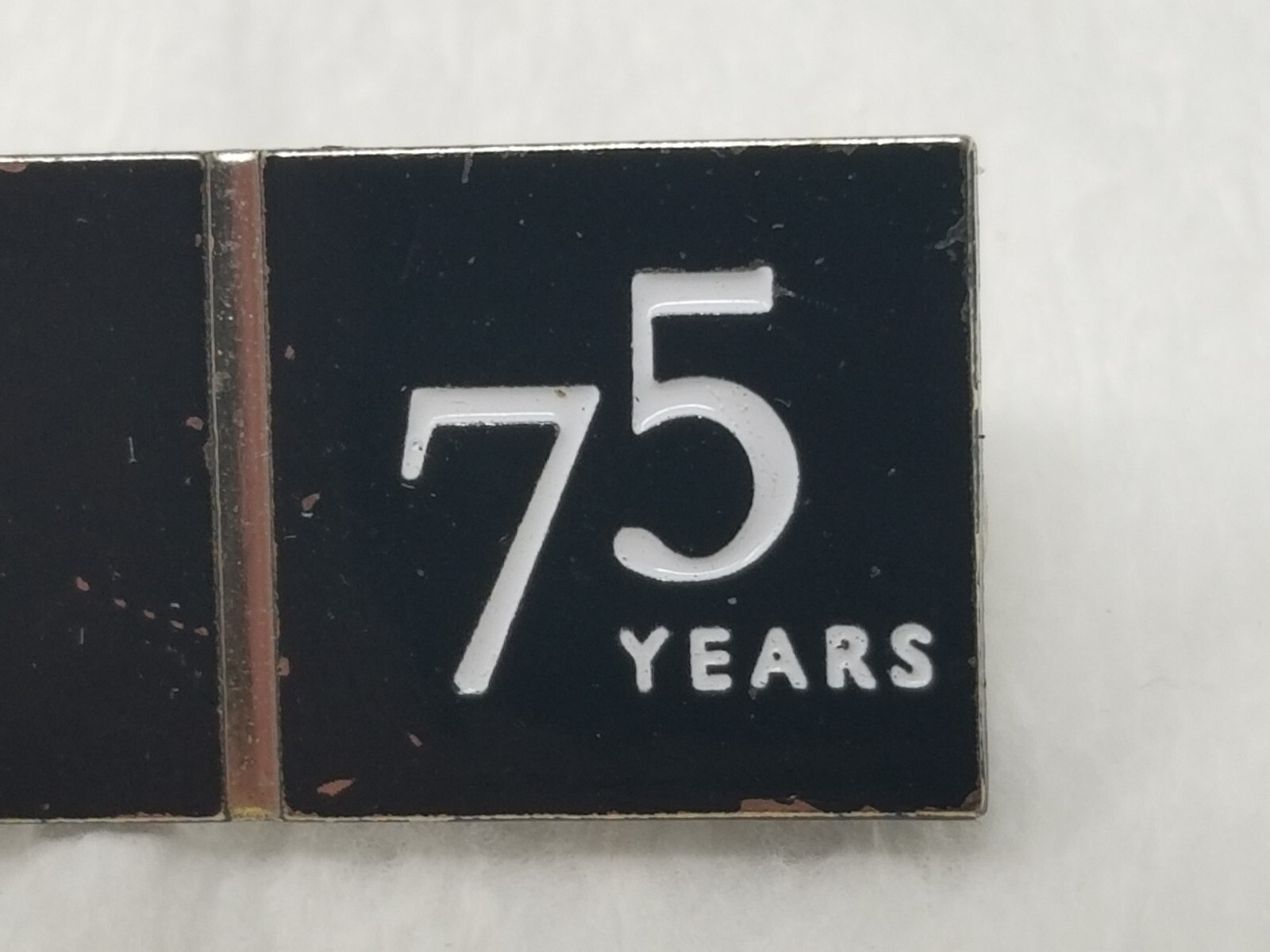 Cat 75 Years Lapel Pin Caterpillar Manufacturing Enamel Metal Vintage