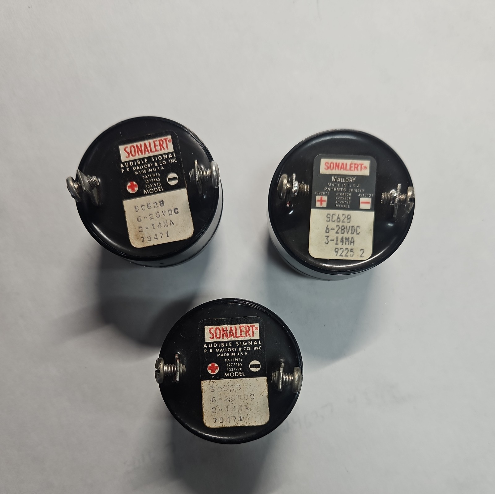 Mallory Sonalert SC628  6-28vdc 3-14ma ****3 PACK***** tested and working