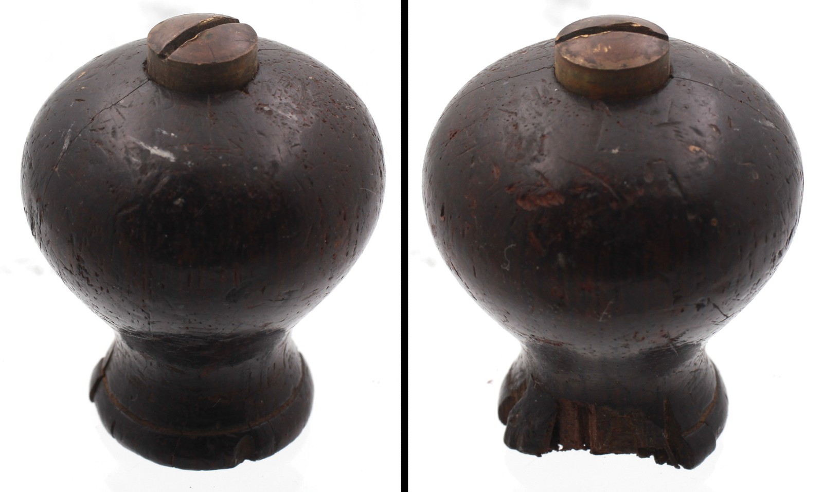 Orig. Rosewood Knob for Type 3 Stanley No. 45 Plane - Base Chips - mjdtoolparts