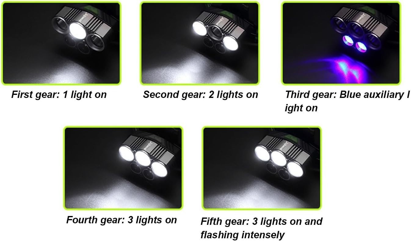 COB LED Headlamp USB Rechargeable Headlight Torch Work Light Bar Head Band Lamp