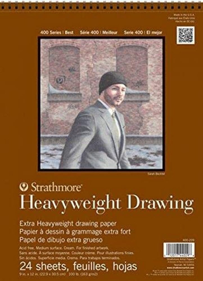 400 Series Heavyweight Drawing Pad, Medium Surface, 14"x17" Wire Bound, 24 Sheet