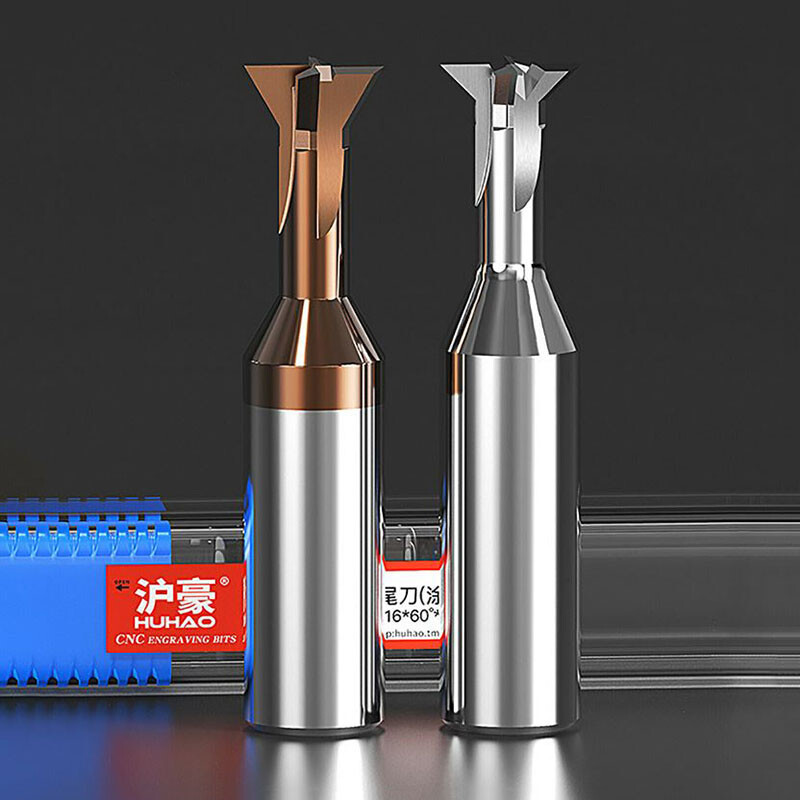 Dovetail Milling Cutter Solid Carbide End Mill 4 Flute 2-16mm Shank 45°60° Blade
