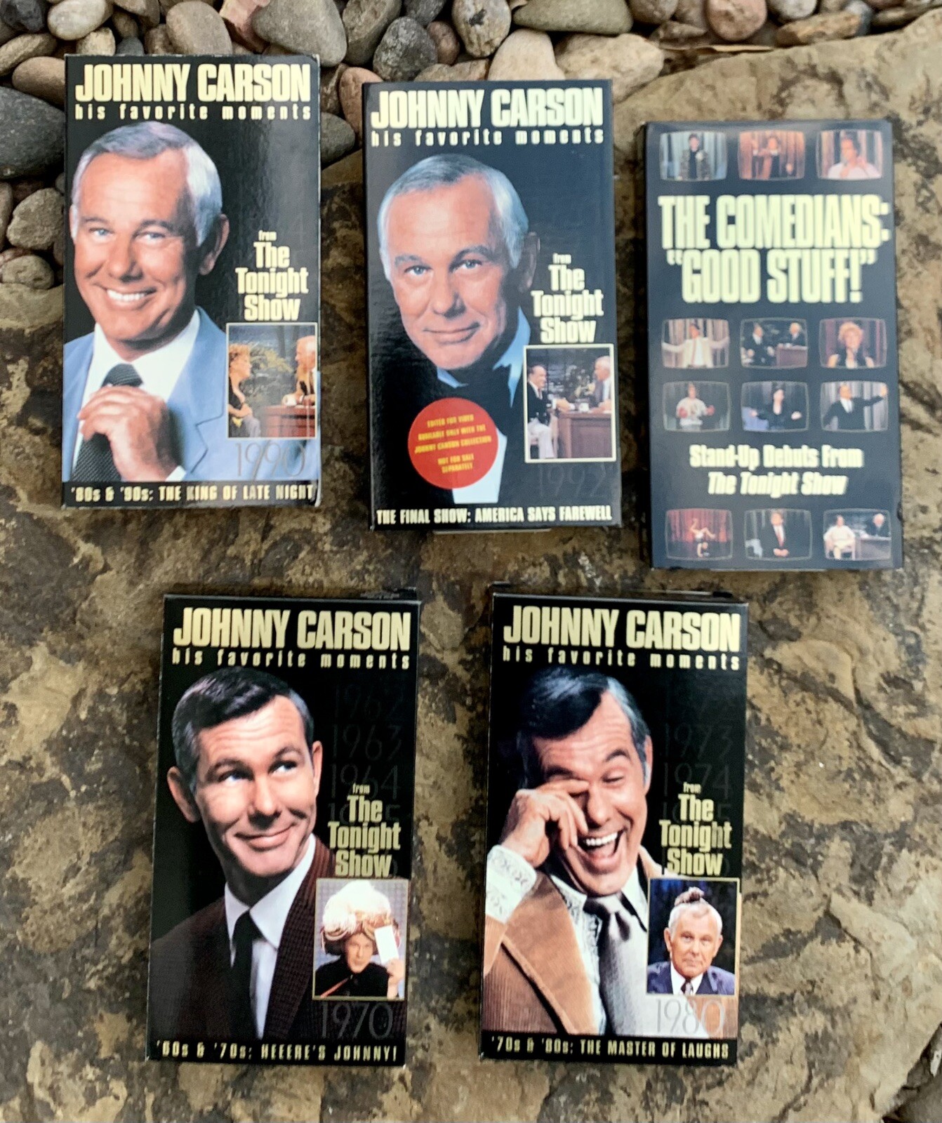 Johnny Carson VHS Tape Set Lot Of 5. Used